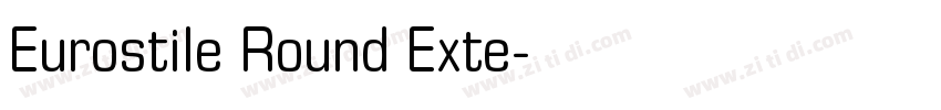 Eurostile Round Exte字体转换
